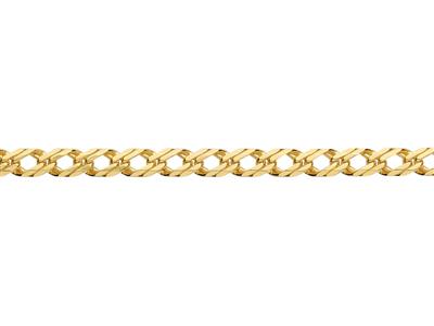 Catena Gourmette Con Doppia Losanga5,60 Mm, Oro Giallo 18 Carati - Immagine Standard - 3