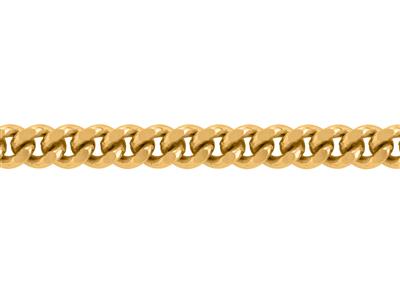 Catena Maglia Gourmette Diamantata 2,60 Mm, Oro Giallo 18 Carati. Rif.00275