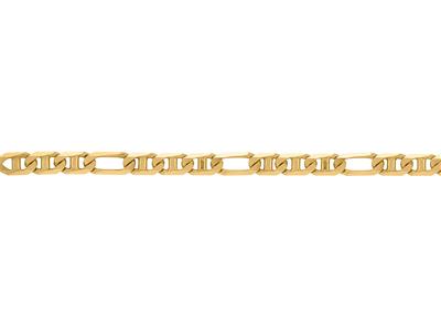 Catena Alternata Maglia Marine Battuta 1/3, MM 3,30, Oro Giallo 18 Carati. Rif.00316 - Immagine Standard - 3