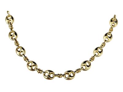 Catena Fantasia A Chicchi Di Caff},oro Giallo 18k 3n - Immagine Standard - 2