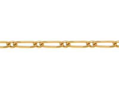 Catena A Maglia Figaro Alternata 1/1.6 Mm, Oro Giallo 18k. Rif. 00214 - Immagine Standard - 3