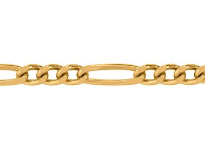 Catena A Maglie Figaro Alternate 13,2,50 Mm, Oro Giallo 18k. Rif. 00222