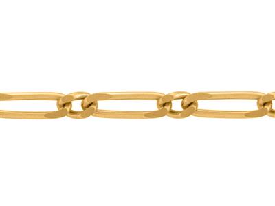 Catena A Maglie Figaro Alternate 1/1,2,60 Mm, Oro Giallo 18k. Rif. 00215 - Immagine Standard - 2