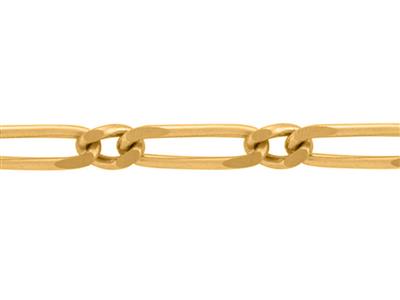 Catena A Maglie Figaro Alternate 11,3,60 Mm, Oro Giallo 18k. Rif. 00090