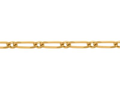 Catena Maglia Figaro Alternativa 1/1.2 Mm, 18kt Oro Giallo. Rif. 00174 - Immagine Standard - 3