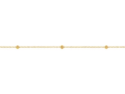 Catena A Maglie Forat Da 0,50 MM Con Pallina Da 1,80 Mm, Oro Giallo 18k, Rif. 15001