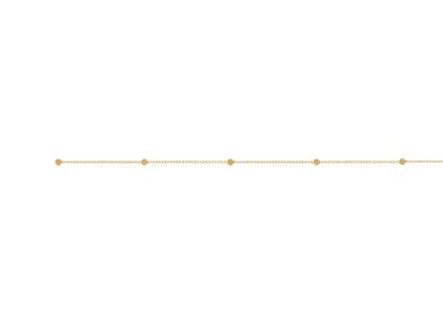 Catena A Maglie For\at Da 0,50 MM Con Pallina Da 1,80 Mm, Oro Giallo 18k, Rif. 15001 - Immagine Standard - 2