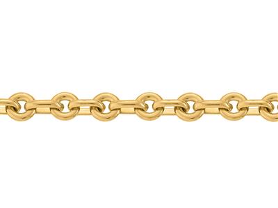 Catena Maglia Lenticchie MM 3,70, Oro Giallo 18 Carati. Rif. 01238 - Immagine Standard - 2