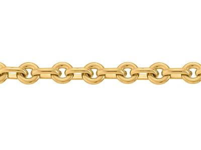 Catena Maglia Lenticchie 5 Mm, Oro Giallo 18 Carati. Rif. 01250