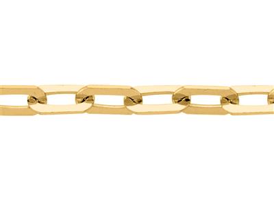 Catena A Maglie Rettangolari Da 2,10 Mm, Oro Giallo 18 Carati. Rif. 002015