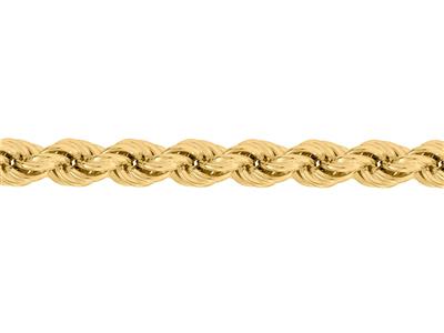 Catena Corda Vuota 4,90 Mm, Oro Giallo 18 Carati. Rif. 00184