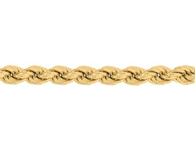 Catena Corda Vuota 4,90 Mm, Oro Giallo 18 Carati. Rif. 00184 - Immagine Standard - 2