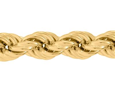 Catena A Corda Cava Da 6 Mm, Oro Giallo 18 Carati. Rif. 00187 - Immagine Standard - 2