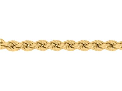 Catena A Corda Cava Da 6 Mm, Oro Giallo 18 Carati. Rif. 00187 - Immagine Standard - 3
