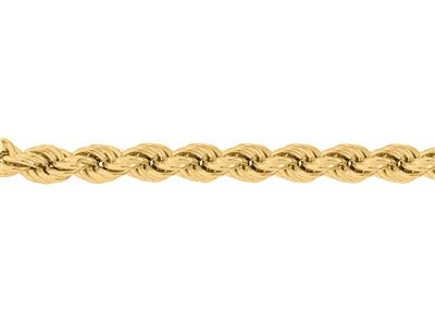 Catena A Corda Cava 6 Mm, Oro Giallo 18 Carati. Rif. 00187 - Immagine Standard - 3