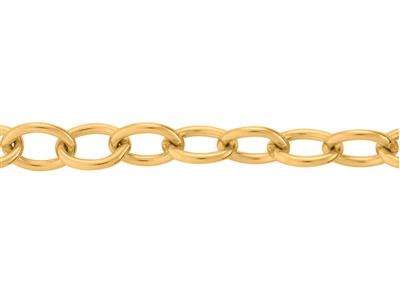 Catena Maglia Forzatina Rotonda Chiara 2mm, 18kt Oro Giallo. Rif. 00878