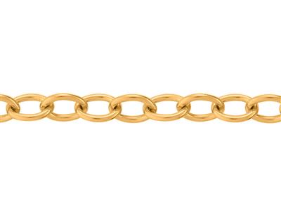 Catena Maglia Forzatina Rotonda Chiara 2mm, 18kt Oro Giallo. Rif. 00878 - Immagine Standard - 2