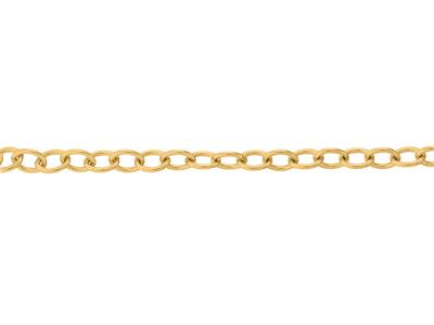 Catena Maglia Forzatina Rotonda Chiara 2mm, 18kt Oro Giallo. Rif. 00878 - Immagine Standard - 3