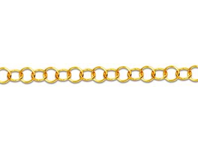 Catena Con Maglie Ad Anello Massiccio Da 2,40 Mm, Oro Giallo 18k. Rif.00886 - Immagine Standard - 2