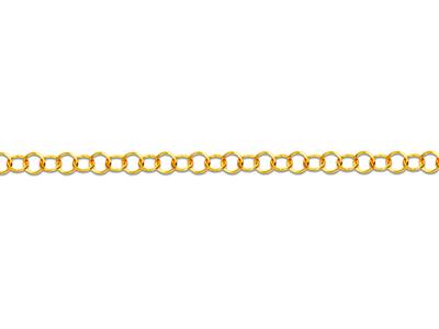 Catena Con Maglie Ad Anello Massiccio Da 2,40 Mm, Oro Giallo 18k. Rif.00886 - Immagine Standard - 3