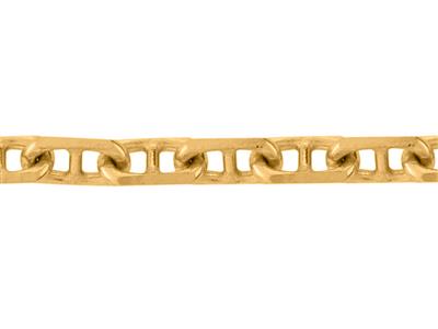 Catena Forzatina Marinara Maglia A Rombi Da 4 Mm, 18kt Oro Giallo. Rif. 00212