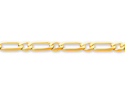 Catena Maglia Alternata 11 Ultrapiatta Limata 6 Lati, 5,60 Mm, 18kt Oro Giallo