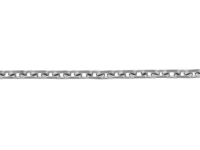 Catena A Maglie For\at Con Taglio Adiamante Da 0,75 Mm, Oro Grigio 18 Carati Rodiato. Rif. 00424 - Immagine Standard - 3
