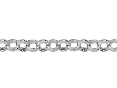Massiccia Catena A Maglie Jaseron 2mm, Oro Bianco 18k Ref. 00402 - Immagine Standard - 2