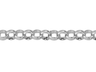 Catena Massiccia A Maglie Jaseron Da 2,60 Mm, In Oro Bianco 18k Rodiato Rif. 00419
