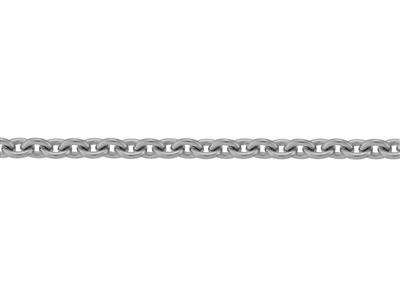 Catena Maglia Forzatina Rotonda 1,30 Mm, Oro Bianco 18kt Pd13. Rif. 00335 - Immagine Standard - 3