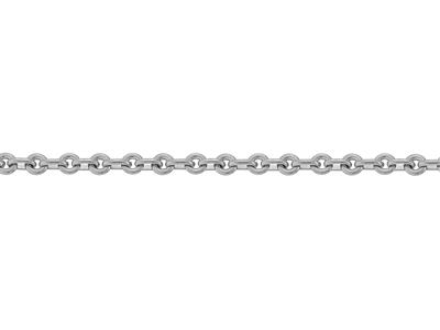 Catena Maglia A Lente 5 Mm, Oro Bianco 18 Carati Rodiato. Rif. 01250 - Immagine Standard - 3