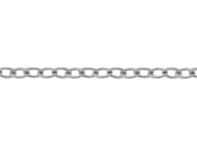 Catena Rete Forzatina Rotonda Leggera 0,90 Mm, Oro Bianco 18kt Pd 13. Rif. 00875 - Immagine Standard - 3
