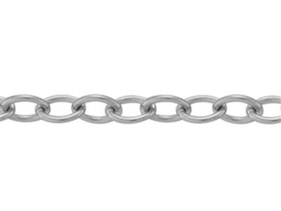 Catena Rete Forzatina Rotonda Leggera 1,20 Mm, Oro Bianco 18kt Pd 13. Rif. 00876 - Immagine Standard - 2