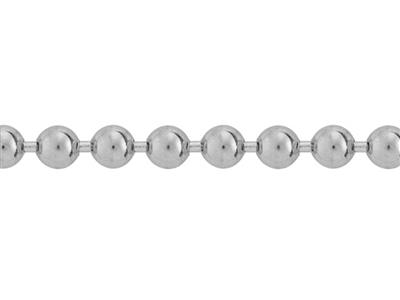 Catena A Palline 1,20 Mm, Oro Bianco 18 Carati Rodiato. Rif. 00639