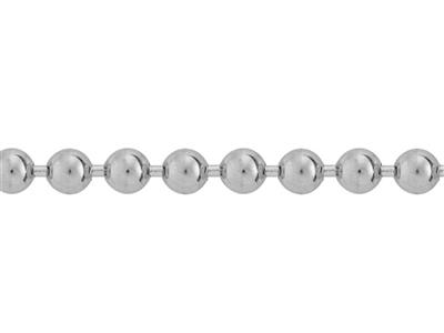 Catena A Palline 1,20 Mm, Oro Bianco 18 Carati Rodiato. Rif. 00639 - Immagine Standard - 2