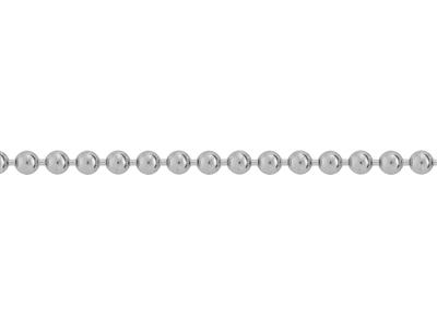 Catena A Palline 1,20 Mm, Oro Bianco 18 Carati Rodiato. Rif. 00639 - Immagine Standard - 3