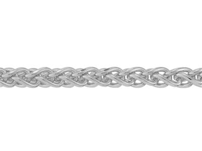 Catena Massiccia A Maglia Palmier Con Taglio A Diamante Da 3,20 Mm, Oro Bianco 18 Carati Rodiato. Rif. 20 - Immagine Standard - 2