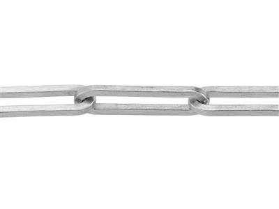 Catena A Maglie Rettangolari Da 1,75 Mm, Oro Grigio Rodio 18k. Rif. 00863