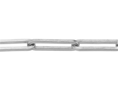 Catena A Maglie Rettangolari Da 1,75 Mm, Oro Grigio Rodio 18k. Rif. 00863 - Immagine Standard - 2