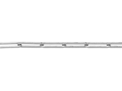 Catena A Maglie Rettangolari Da 1,75 Mm, Oro Grigio Rodio 18k. Rif. 00863 - Immagine Standard - 3