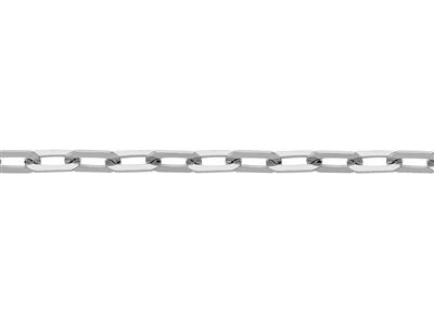 Catena A Maglie Rettangolari Da 2,70 Mm, Oro Grigio Rodiato 18k. Rif. 02016 - Immagine Standard - 3
