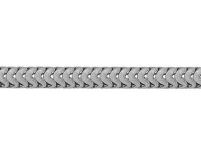 Catena A Serpente 1,20 Mm, Oro Bianco Rodiato 18 Carati. Ref. 10018 - Immagine Standard - 2