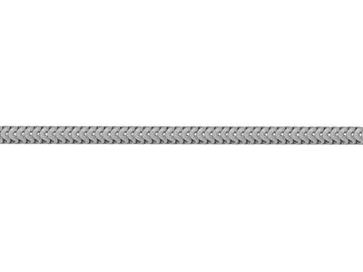 Catena A Serpente 1,20 Mm, Oro Bianco Rodiato 18 Carati. Ref. 10018 - Immagine Standard - 3