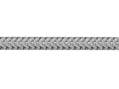 Catena Tonda Maglia Serpent Da 1,90mm, Oro Grigio 18 Carati Rodiato. Rif. 00790