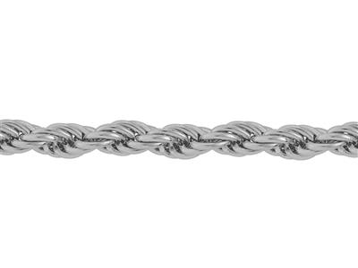 Catena A Corda Meccanica 1,50 Mm, Oro Bianco Rodiato 18k. Rif. 00602 - Immagine Standard - 2