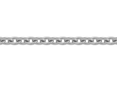 Catena Maglia Forzatina Rotonda 2,10 Mm, Oro Bianco 18kt Rodiato. Rif.00355 - Immagine Standard - 2