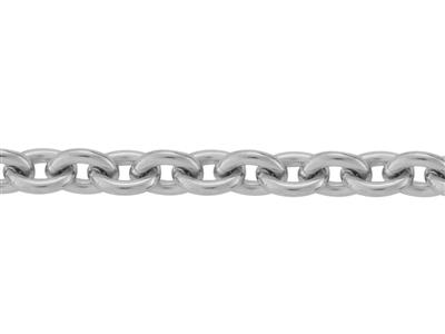 Catena Maglia Forzatina Rotonda 2,30 Mm, Oro Bianco 18kt Pd 13. Rif. 00360 - Immagine Standard - 2