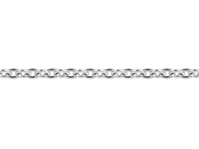 Catena Maglia Forzatina Rotonda 0,90 Mm, Oro Bianco 18kt Non Rodiata. Rif. 00325 - Immagine Standard - 3