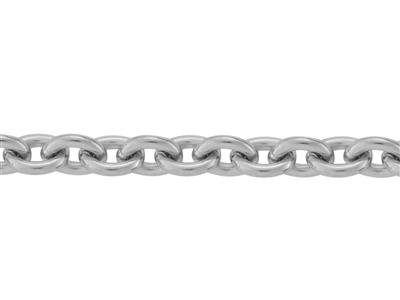 Catena Maglia Forzatina Rotonda 2,50 Mm, Oro Bianco 18kt Rodiato. Rif.00365 - Immagine Standard - 2