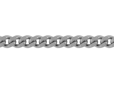 Catena Gourmette Diamantata Da 2 Mm, Oro Bianco 18 Carati Rodiato. Rif. 00260